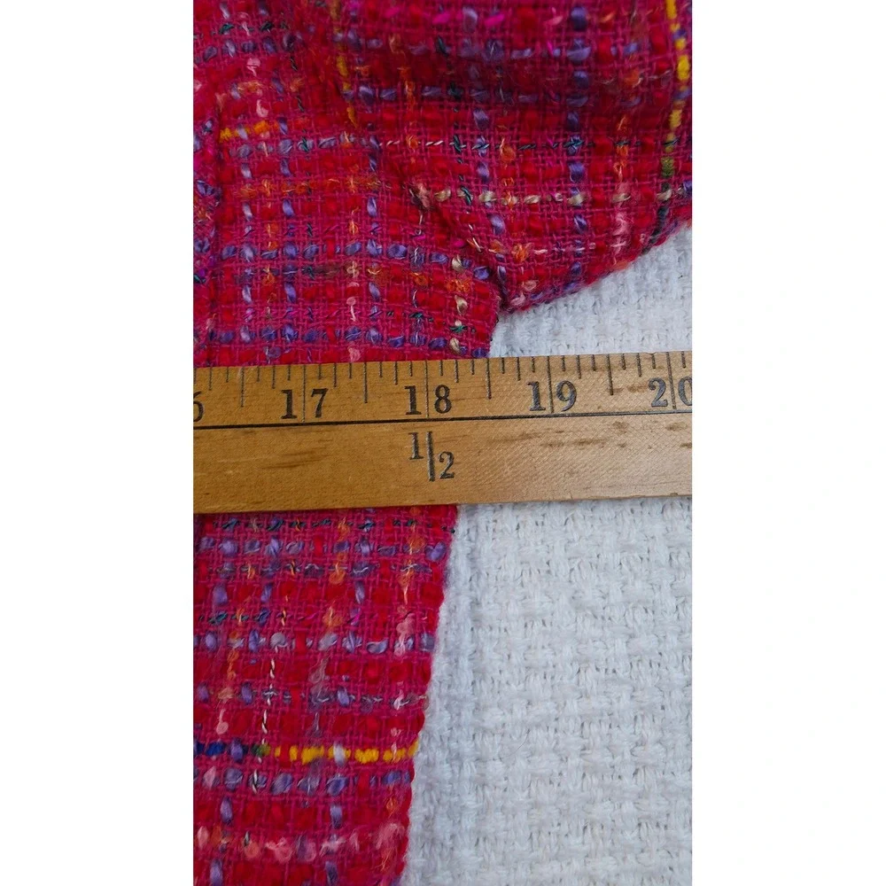 Vintage Lew Magram Womens Sz 8 2 Piece Skirt Suit Fuchsia Boucle Tweed Blazer